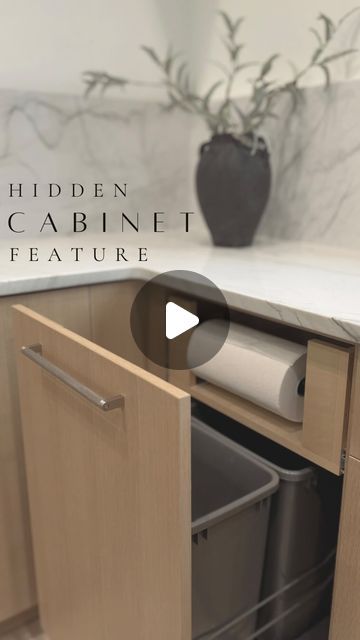 Pull Out Trash With Paper Towel, Paper Towel Storage Kitchen, Garbage And Recycling Storage Kitchen, Hidden Paper Towel Holder, Paper Towel Storage Ideas, Kitchen Trash Can Ideas, Paper Towel Drawer, Kitchen Pull Out Drawers, Towel Drawer