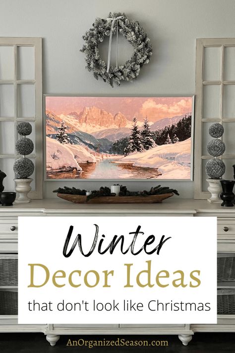 Love seasonal decor? Let me show you how to make your home look warm and cozy with simple Winter decor ideas that don't look like Christmas! I'll show you how to repurpose some of your Christmas decor and we'll discuss how to use winter elements inside! Please pin this and follow us for more seasonal decor inspiration! Winter Mantels After Christmas, January Decor After Christmas, Diy Winter Decorations, Winter Decor Diy, Diy Winter Decor, Simple Winter Decor, Winter Decorating Ideas, January Decor, Winter Decor Ideas