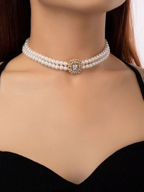 Diy Jewelry Set, Wedding Jewelry Sets Bridal Jewellery, Pearl Collar, Fancy Jewelry Necklace, Pretty Jewelry Necklaces, Art Jewelry Design, Sweet Jewelry, Pearl Necklace Designs, Fancy Jewellery Designs