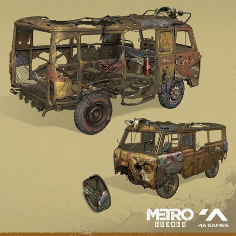 Zombie Survival Vehicle, Metro Exodus, Fallout Concept Art, Apocalypse World, Verse Bible, Post Apocalyptic Art, Truck Tank, Bible Commentary, Apocalypse Art