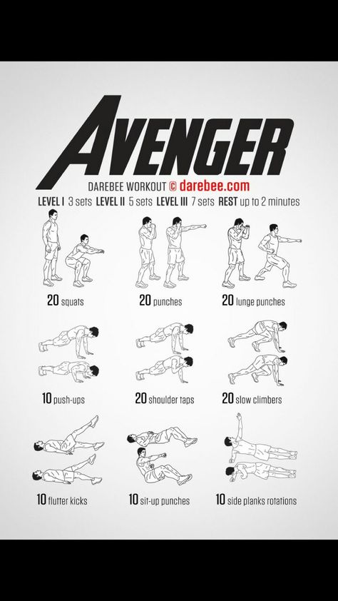 Avenger Workout, Avengers Workout, Nerdy Workout, Hero Workouts, Tv Workouts, Superhero Workout, Mini Workouts, Extreme Workouts, Martial Arts Workout