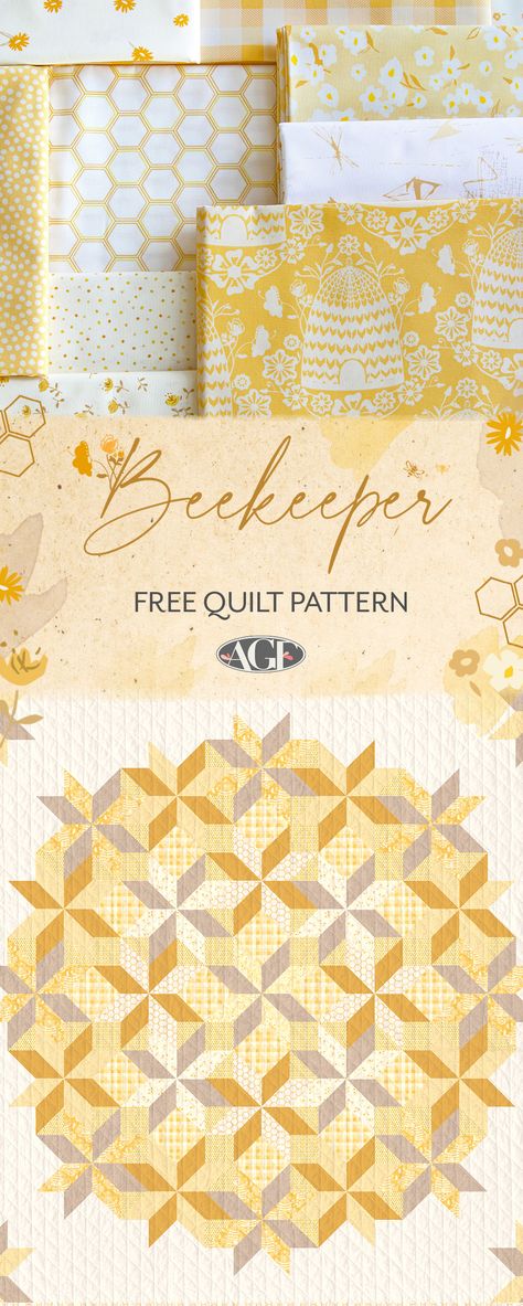 Dandelion Quilt Pattern, Twin Bed Quilt Patterns Free, Bee Quilts Pattern, Bee Quilt Ideas, Honey Bee Quilt Pattern, Bee Quilt Block Free Pattern, Bee Quilts Ideas, Honeybee Quilt, Dandelion Quilt