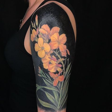 Blast Over Tattoo, Esther Garcia, Brand New Tattoos, Art Muse, Solid Black Tattoo, Blackout Tattoo, Floral Tattoos, Arm Art, Laser Tattoo