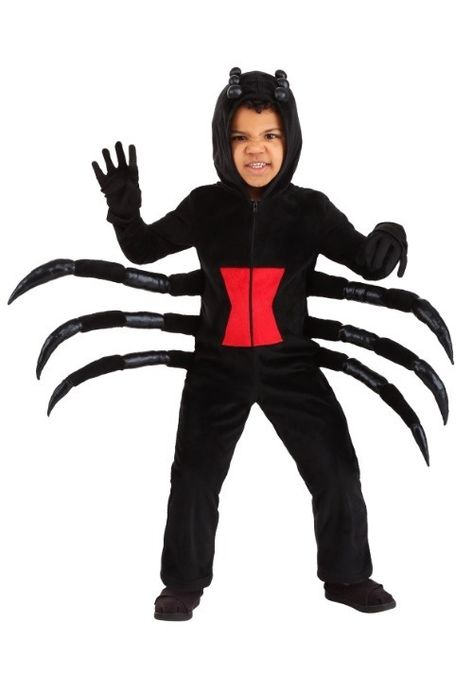 Toddlers: Cozy Spider Costume Spider Costume Kids, Spider Outfit, Spider Halloween Costume, Bug Costume, Spider Costume, Widow Spider, Black Widow Spider, Toddler Costumes, Black Spider