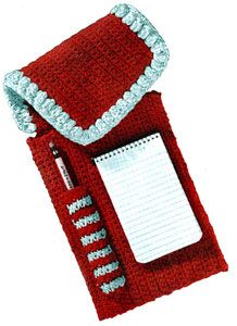 Notepaper and Pencil Case crochet pattern from Suggestions for Fairs and Bazaars, originally published by American Thread Co, Star Book No. 98, in 1953. Crochet Pencil Case, Pencil Case Pattern, Star Book, Crochet Phone Cases, Crochet Mobile, Notepaper, Crochet Case, Purse Patterns, Crochet Purses