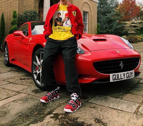 Vintage Ferrari Jacket || Supreme Three 6 Mafia Tee || Air More Uptempo "Bulls" Vintage Ferrari Jacket, Bulls Outfit, Three 6 Mafia, Vintage Ferrari, Ferrari Jacket, Ferrari, Bmw Car, Sports Car, Bmw