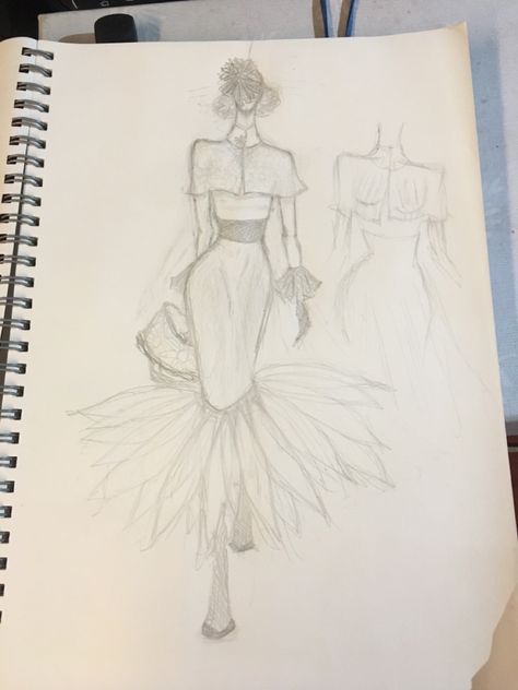 Sunflower Dress Drawing, Sunflower Theme, Sunflower Drawing, Sunflower Dress, Cool Pencil Drawings, Fashion Design Portfolio, Fashion Sketch, Fashion Illustration Sketches, Dress Drawing