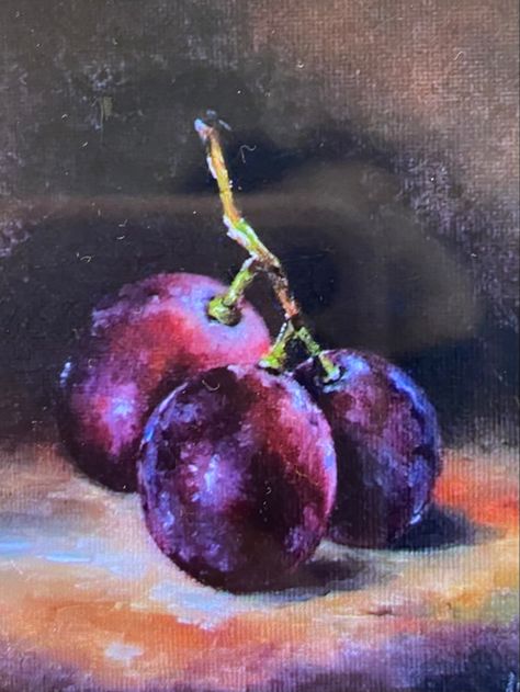 Realism Art Painting, Acrylic Painting Still Life, Grapes Painting, Fruit Paintings, Vegetable Painting, Oil Painting Gallery, Painting Portraits, Soft Pastel Art, Fruits Drawing