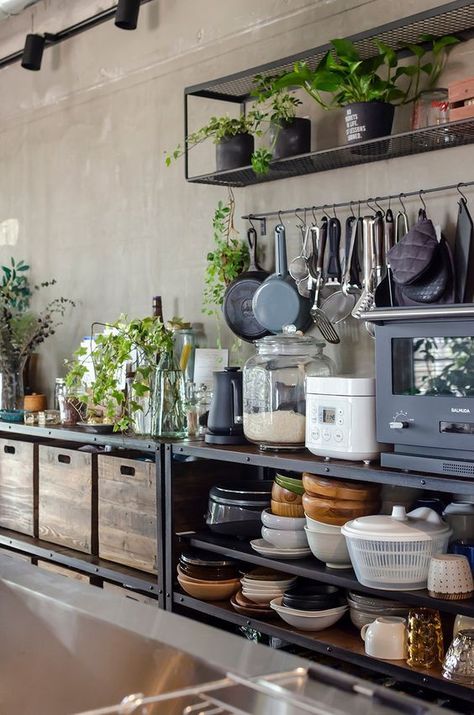 Industrial Kitchen Design Ideas, Small Kitchen Decoration, Industrial Decor Kitchen, Small Kitchen Design Ideas, Industrial Kitchen Design, Industrial Style Kitchen, Small Kitchen Design, Decor Ikea, Small Kitchen Decor