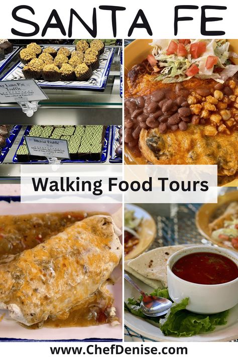 Santa Fe foods you'll eat on a walking food tour New Mexico Recipes Santa Fe, Albuquerque New Mexico Food, New Mexico Restaurants, Santa Fe New Mexico Restaurants, One Day In Santa Fe, Santa Fe New Mexico Dog Friendly, Meow Wolf Santa Fe New Mexico, State Fair Food, Fair Food