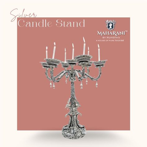 Illuminate your space with the shimmering elegance of our Silver Candle Stand. Let its graceful presence captivate your senses and create a truly enchanting ambience ✨✨ . Feel free to call us at +91 9537625800 Get home decor elements for your home, exclusively made out of pure 92.5℅ silver and 99% hallmark silver at @maharani_by_rungtas✨ . . . . #explorepage #silver #candlestand #homedecor #silverartefact #maharanibyrungtas #trending #suratcityupdates #bhfyp Silver Candle Stand, Silver Candle, Decor Elements, Candle Stand, Pure Silver, Making Out, Hallmark, Candles, Feel Free