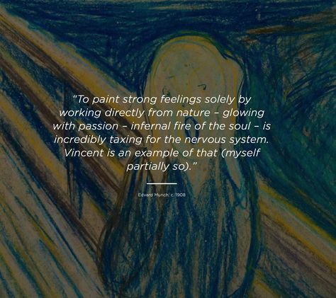 Edvard Munch Edvard Munch Quote, Expressionist Landscape, Edvard Munch, Strong Feelings, Nervous System, Feelings, Quotes, Movie Posters, Art