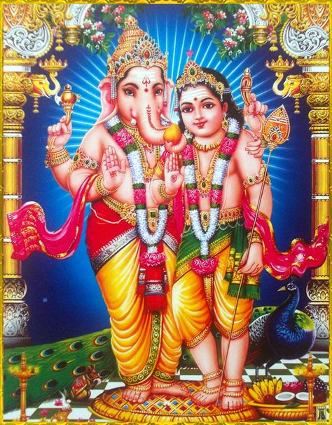 GANESH KARTIKEYA Lord Vinayaka Images Hd, Lord Vinayaka Images, Vinayaka Images, Lord Vinayaka, God Wallpaper, Lord Murugan Wallpapers, Cute Good Morning Images, Hanuman Images, Lord Photo