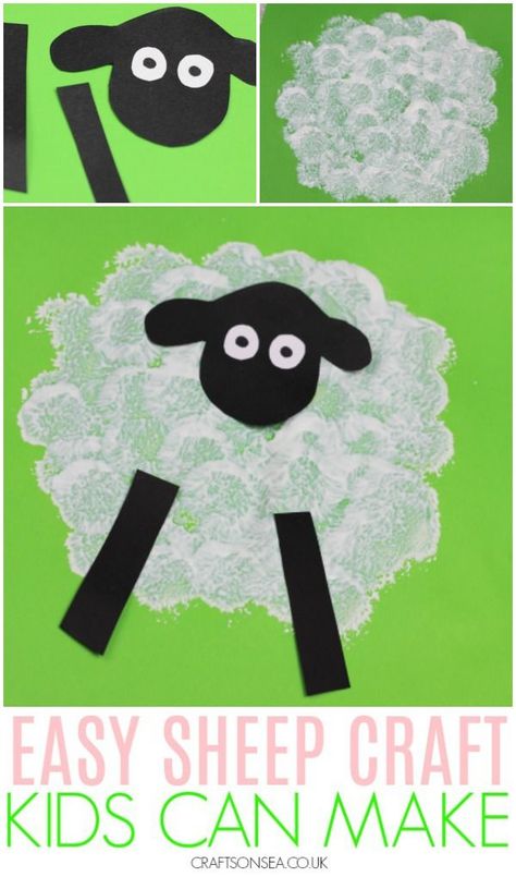 This easy sheep craft is perfect for spring or Easter crafts and great for toddlers, preschoolers and EYFS #springcrafts #kidscrafts #eastercrafts Farm Storytime, Ladybug Room, Sheep Craft, Bubble Crafts, Anniversary Book, Craft For Toddlers, Easter School, Farm Animal Crafts, April Crafts