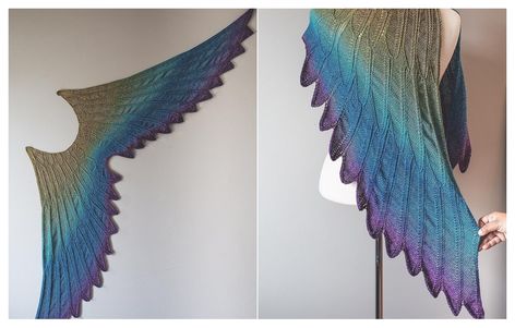 Wingspan Shawl, Sock Crafts, Crochet Dragon, Crochet Design Pattern, Fantasy Forest, Crochet Goodies, Tunisian Crochet, Boho Crochet, Epiphany