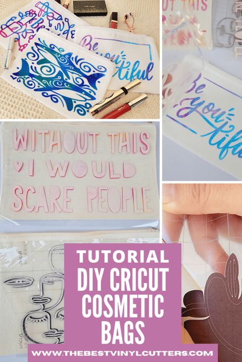 Cricut Makeup Bag Ideas, Cricut Makeup Bag, Makeup Bag Ideas, Infusible Ink Cricut, Cosmetic Bags Diy, Infusible Ink Transfer Sheets, Project Steps, Infusible Ink, Diy Cricut