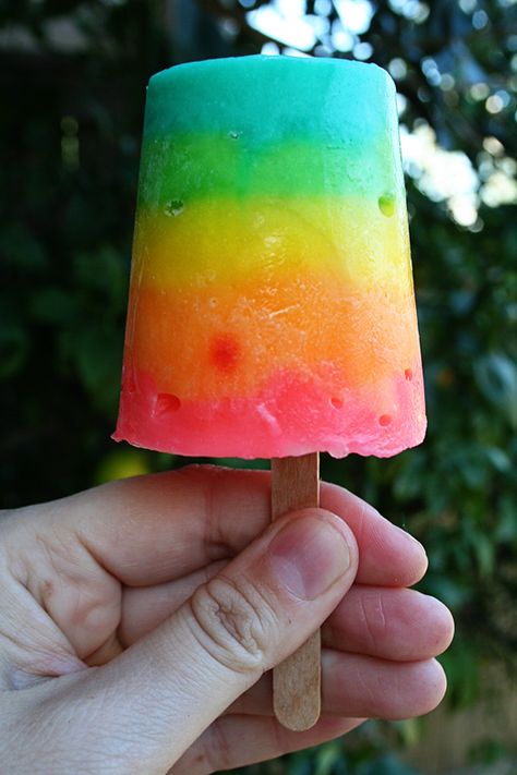 Rainbow Pudding Pops Summer Popsicle Recipes, Pudding Popsicles, Rainbow Popsicles, Pudding Pops, Pudding Pop, Homemade Popsicles, Kids Treat, Rainbow Food, Ice Cream Popsicles