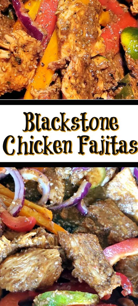 Blackstone Griddle Chicken Fajitas Recipe Chicken Recipes Blackstone, Fajitas Blackstone, Recipes Background, Griddle Chicken, Best Fajita Recipe, Blackstone Recipe, Blackstone Chicken, Easy Fajita Recipe, Beef Fajita Recipe