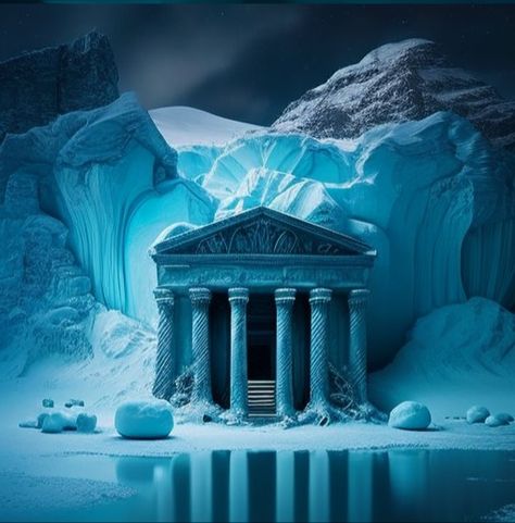 Temple
Ice
Water
Frozen water
Mountain
Sky Temples Wallpaper, Ice Temple, Lmk Oc, Sun Gods, Dr Ideas, Icewind Dale, Greek Temple, Mood Board, Entrance