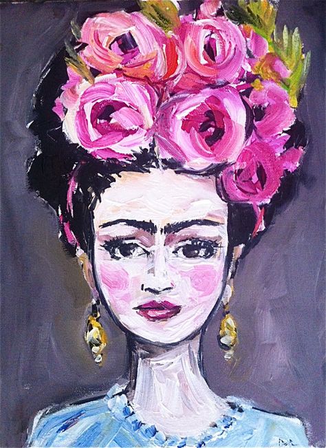 Frida Kahlo Portrait Painting roses oil texture by DevinePaintings Frida Kahlo Painting, Oil Texture, Frida Kahlo Paintings, Frida Kahlo Portraits, Kahlo Paintings, Painting Roses, Frida Art, Frida Kahlo Art, Folk Art Flowers