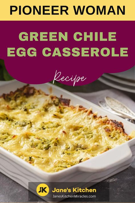 Green chile egg casserole on countertop Green Chile Egg Casserole, Green Chili Egg Casserole, Green Chili Casserole, Green Chili Enchiladas, Breakfast Egg Casserole, Yummy Casserole Recipes, Cheesy Eggs, Fresh Fruit Salad, Egg Casserole Recipes