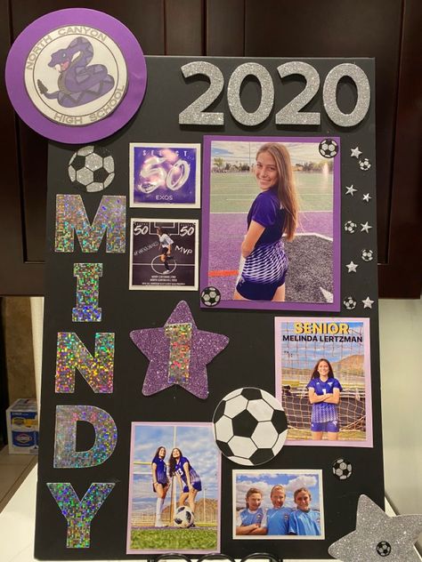 Senior Night Posters Aesthetic, Softball Senior Poster Ideas, Senior Walk Poster Ideas, Senior Softball Posters Ideas, Senior Poster Board Ideas Soccer, Posters For Senior Night, Softball Senior Night Posters, Senior Soccer Poster Ideas, Senior Poster Board Ideas Volleyball