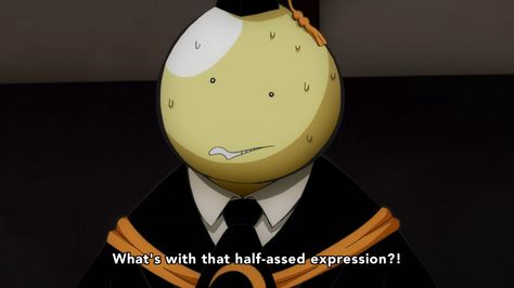 One of the funniest moments. XD ~JT 07 Ghost, Koro Sensei, Uno Cards, Karma Akabane, Socially Awkward, I Have A Crush, Anime Screenshots, Having A Crush, Brighten Your Day