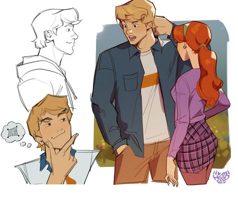 Daphne Scooby Doo Fanart, Drawing Scooby Doo, Poly Scooby Gang, Daphne Fanart, Likelihood Art, Daphne And Fred, Mystery Incorporated, Scooby Doo Mystery Inc, Scooby Doo Images