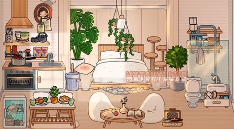 Toca Inspiration, Toca Baca, Toca Rooms, Balcony House, Bad Room Ideas, Free House Design, Downtown Lofts, House Balcony, Adorable Homes Game