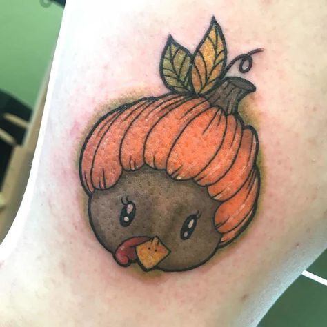 Thanksgiving Fall Tattoo Thanksgiving Tattoo, Turkey Tattoo, Turkey Tattoos, Holiday Tattoo, Fall Tattoo, Pumpkin Tattoo, Autumn Tattoo, Tattoo Pictures, Autumn Illustration