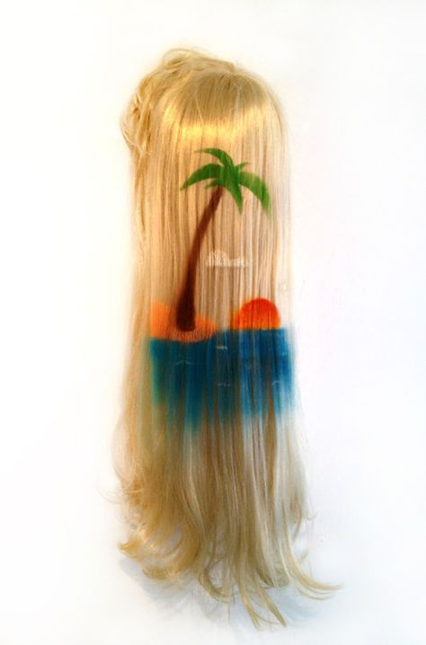 Headpiece Hairstyles, Fresh Hair, The Best Is Yet To Come, Hair Painting, Yet To Come, Hair Day, Spray Paint, Palm Tree, New Hair