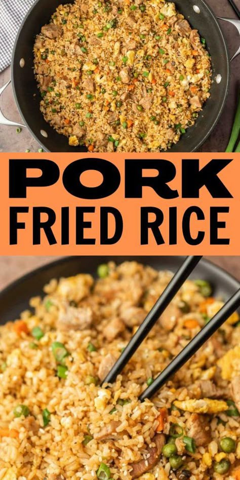 Rice Wine Vinegar Recipes, Pork Fried Rice Recipe, Leftover Pork Chops, 15 Minute Dinners, Pork Fried Rice, Leftover Pork, Chinese Vegetables, Crafting Recipes, Fast Easy Meals