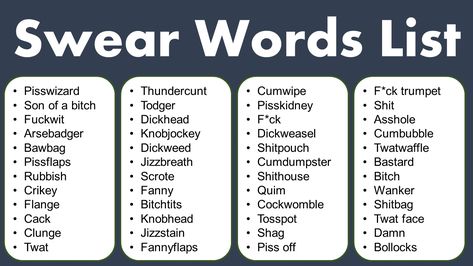 Another Word For Shocked, Words To Say Instead Of Cuss Words, Creative Cuss Words, British Curse Words, Alternate Cuss Words, Fantasy Swear Words, Norwegian Swear Words, Words To Use Instead Of Curse Words, Creative Curse Words