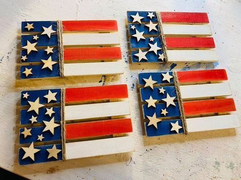 Jun 6, 2021 - Dollar Tree has a mini pallet that makes the cutest American flag! With some paint and some stars, you can make an adorable tiered tray flag! Mini Pallet Crafts Dollar Tree, Dollar Store Mini Pallet Crafts, Dollar Store Pallet Crafts, Mini Wood Pallet Crafts, Dollar Tree Pallet Coasters, Dollar Tree Wood Pallet Crafts, Mini Pallet Crafts, Dollar Tree Pallet Crafts, Memorial Activities