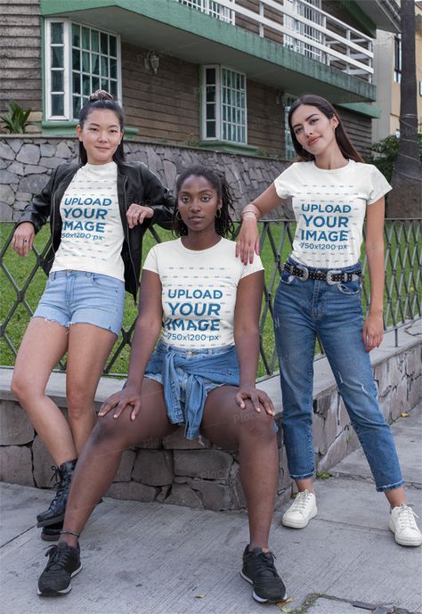 Placeit - T-Shirt Mockup Featuring a Diverse Group of Women Equality And Diversity, Black Community, Heart Shirt, Black Culture, Black Lives, Black Lives Matter, The Beatles, Racerback Tank, Mom Jeans