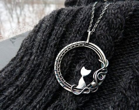 Necklace Cat, Cat Pendant Necklace, Cat Pendant, Fine Silver Jewelry, Silver Jewellery Sets, Jewelry Wire, Silver Jewelry Fashion, Valentines Necklace, Cat Jewelry