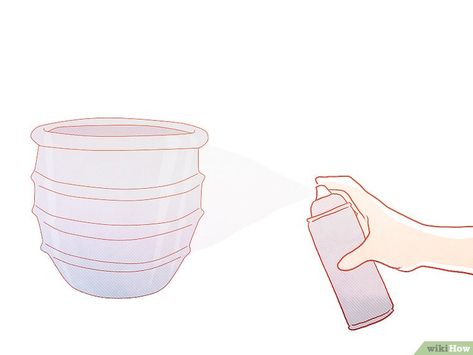 How to Paint Ceramic Pots (with Pictures) - wikiHow Paint Ceramic Pots, Art Fixatives, Painted Ceramic Planter, Diy Projects For Bedroom, Paint Ceramic, Old Vases, Leftover Paint, Ceramic Flower Pots, Ceramic Pots