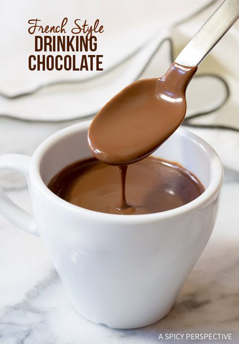 French Hot Chocolate Recipe, French Hot Chocolate, Gourmet Hot Chocolate, Classic Hot Chocolate, Drinking Chocolate, Pane Dolce, Hot Chocolate Recipe, Chocolate Caliente, Chocolate Recipe