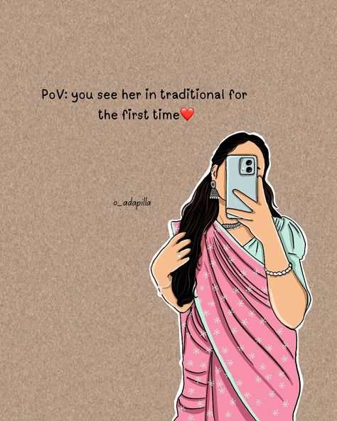 Mention her✨💗 . . In frame & Art by: @o_adapilla (admin) Follow for more 🫶 Don’t repost without credits❌ . . #illustration #saree #sareelove #girlthings #her #instagram #art #sareelover #explore #india #quotes #artoftheday #love #aesthetics #ａｅｓｔｈｅｔｉｃ India Quotes, Instagram Captions Clever, Instagram Graphic, Frame Art, Instagram Art, In Frame, Name Art, Girls Dpz, Instagram Captions