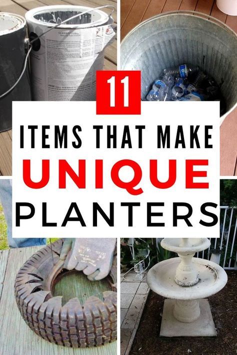 Diy Garden Containers, Thrift Store Planter Ideas, Diy Succulent Planters Ideas, Diy Flower Pots Recycle, Thrifted Planters, Vintage Planter Ideas, Deck Planter Ideas, Unique Succulent Planter Ideas, Spring Planter Ideas