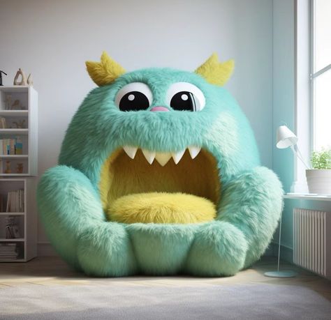 Chaise Art, Monster Shapes, Beds Ideas, Cute House, Funky Painted Furniture, Dream House Interior, Cool Chairs, Interior Furniture, Sofas And Chairs