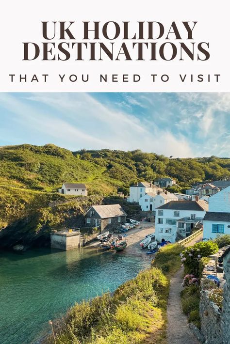 Best UK holiday destination ideas! From famous cities like London, and Brighton to National Parks like the Lake District and the New Forest, this is your guide to the very best holiday destinations in the UK! | UK staycation | UK Holidays | Staycation ideas UK #Travel #england #staycation #destinations Uk Holiday Destinations, Roadtrip Europa, Best Holiday Destinations, United Kingdom Travel, Devon And Cornwall, Uk Holidays, Cornwall England, Holiday Guide, Voyage Europe