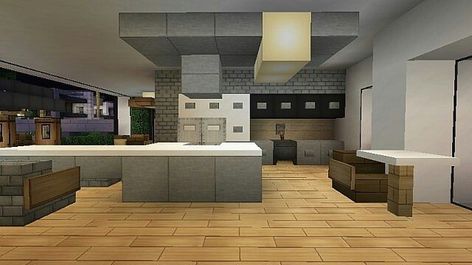 Modern Kitchen Minecraft, Kitchen Ideas Videos, Minecraft Kitchen Ideas Modern, Minecraft Kitchen Design, Kitchen Minecraft, Minecraft Kitchens, Minecraft Houses For Girls, Minecraft Houses Interior, Minecraft Meme