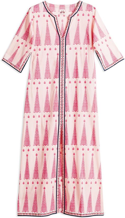 Emporio Sirenuse caftan via NYTimes. Home Resort, Le Sirenuse, Cotton Caftan, Kids Fashion Trends, Vacation Dresses, On Holiday, And Dresses, Cotton Voile, Estilo Boho