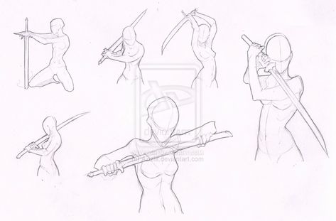 Free to use! Support me on my KO-FI page: ko-fi.com/azizlaswiftwind Drawing reference practice human body anatomy tutorial female woman sword swordsman dynamic action poses fighting Some Sketches, Drawing Body Poses, Anatomy Tutorial, Different Poses, Body Reference Drawing, Poses References, Anatomy Drawing, Figure Drawing Reference, Anime Drawings Tutorials