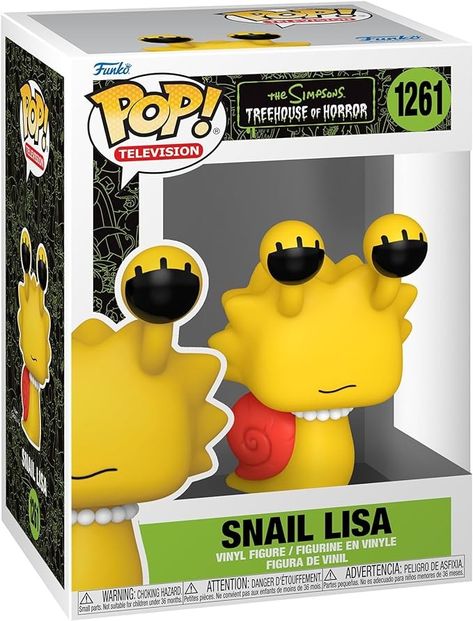 Funko POP! TV: Simpsons S9- Snail Lisa Simpson - the Simpsons - Collectable Vinyl Figure - Gift Idea - Official Merchandise - Toys for Kids & Adults - TV Fans - Model Figure for Collectors : Amazon.co.uk: Toys & Games Simpsons Toys, Treehouse Of Horror, Simpsons Treehouse Of Horror, Pokemon Star Wars, Pop Tv, Pop Television, Tv Horror, Chibi Characters, Frozen Birthday Party