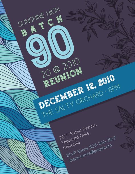 School Reunion Poster Design, Poster Ideas For College, School Anniversary Poster, Reunion Flyer Design, Reunion Poster, End Of The Year Party, Alumni Homecoming, Reunion Design, Alumni Reunion