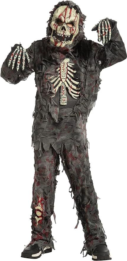 #AD #HALLOWEEN #COSTUME #KIDS Spooktacular Creations Realistic & Scary Kids Black Zombie Costume for Halloween Dress Up Party, Role Playing, Themed Parties Our kids zombie costume for boys includes 1 hood, 1 mask, 1 top, 1 pair of pants, and 1 pair of gloves. Great Zombie Costume Set for Kids this Halloween. Perfect zombie kids costume for boys as this is made of non-toxic, eco-friendly, skin-friendly, soft touch and no odor. Safe for kids. Durable and made with care. 100% Polyester. Halloween Costumes For Big Boy, Zombie Costume Kids, Halloween Costumes For Baby Boy, Kids Dinosaur Costume, Realistic Costumes, Black Zombie, Zombie Kid, Scary Kids, Dress Up Party