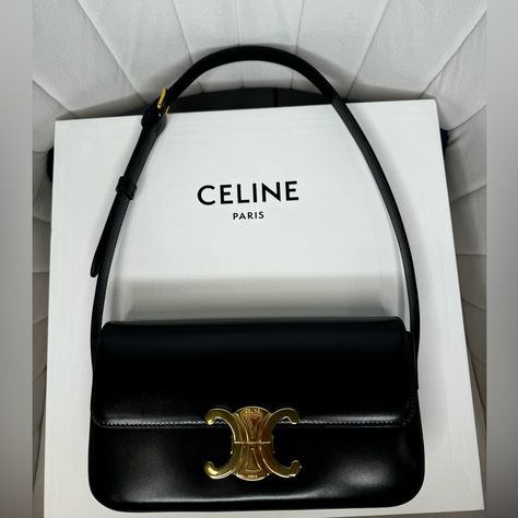 - Brand New, Purchased From Seattle Nordstrom Celine - Comes With Box & Dustbag As Well As Receipt - $2500 Zelle And Shipped, Add 4% For Pp - Ups Shipped And Signature Required - Final Sale, No Returns Or Refunds Celine Black Shoulder Bag, Celine Bag Aesthetic, Celine Aesthetic, Celine Crossbody Bag, Celine Brand, Celine Purse, Bag Wishlist, Fake Scenarios, Celine Shoulder Bag