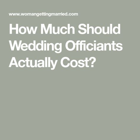 How Much Should Wedding Officiants Actually Cost? Wedding Officiant Business, Ceremony Readings, Wedding Ceremony Readings, Wedding Checklists, Timeline Wedding, Wedding Planning Timeline, Claire Pettibone, Wedding Budget, Sophisticated Bride